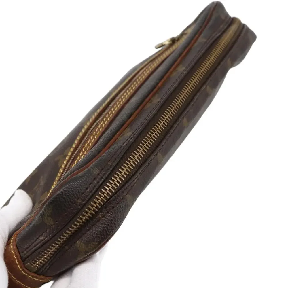 Louis Vuitton Monogram Marly Dragonne GM Clutch Bag Brown